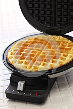 Homemade waffles by waffle maker machine