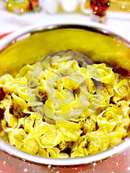 Homemade Wanton in a pot