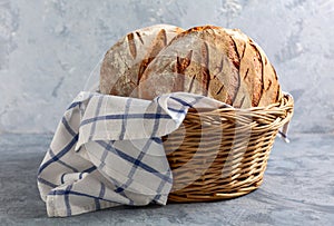 Homemade wheat bread with sourdough