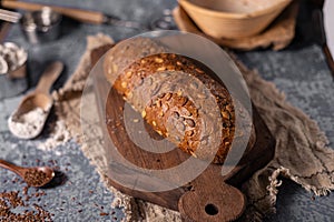 Homemade wholegrain bread