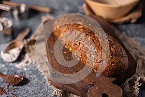 Homemade wholegrain bread