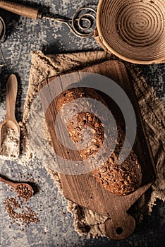 Homemade wholegrain bread