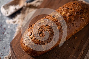 Homemade wholegrain bread