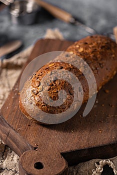 Homemade wholegrain bread