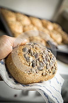 Homemade wholegrain bread