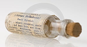 Homeopathic belladonna medicine bottle photo