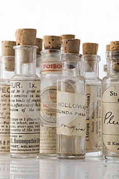 Homeopathic medicine bottles