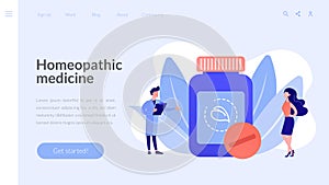 Homeopathy concept landing page