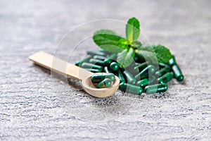 homeopathy Herbs.herbal sedatives .Selective focus