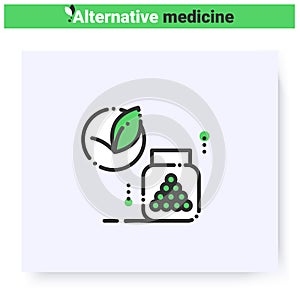 Homeopathy line icon. Editable illustration