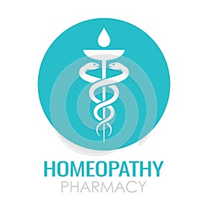 Homeopathy medical vector logo photo