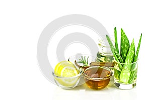 Homeopathy remedy recipe on white background