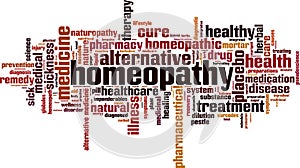 Homeopathy word cloud