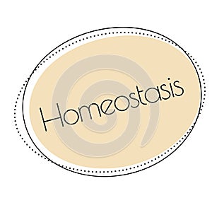 Homeostasis stamp on white photo