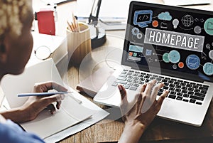 Homepage Domain HTML Web Design Concept