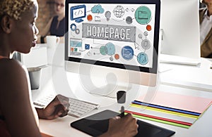 Homepage Domain HTML Web Design Concept