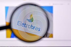Homepage of eletrobras website on the display of PC, url - eletrobras.com