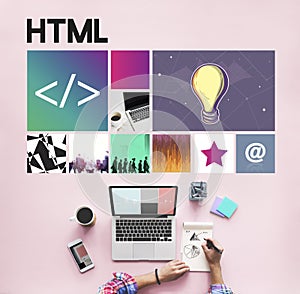 Homepage Website Coding Computer Networking Technology Concept