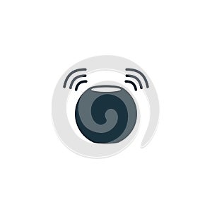Homepod icon. Monochrome simple Virtual Assistant icon for templates, web design and infographics photo