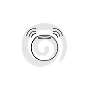 Homepod icon. Monochrome simple Virtual Assistant icon for templates, web design and infographics photo