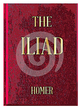 The Homer Iliad Red Book Cover