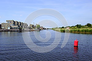 Homes along a Dutch waterway