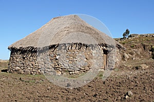 Homes, Amhara, Ethiopia, Africa photo