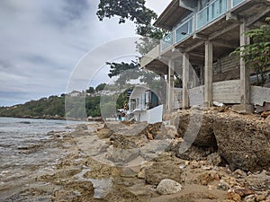 Homes on Rompe Olas beach front Aguadilla Puerto Rico