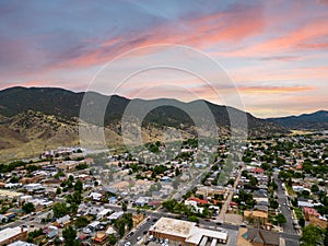 Homes in Salida Colorado shot with aerial drone photo