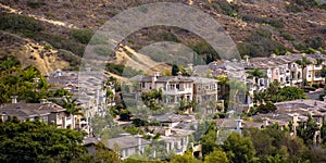 Homes in San Clemente California near a hill