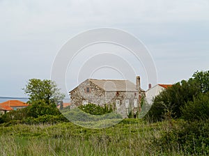 Homes in the village at the island Olib