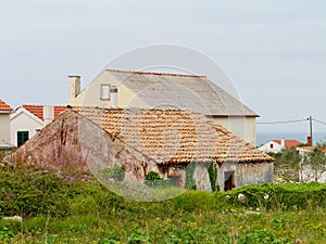 Homes in the village at the island Olib