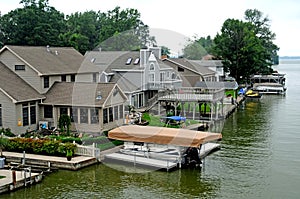 Homes on the water at Indian Lake ohio