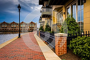 Homes on the waterfront in Fells Point, Baltimore, Maryland.