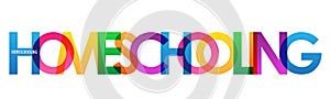 HOMESCHOOLING colorful typography banner