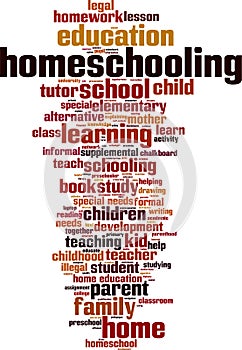 Homeschooling word cloud