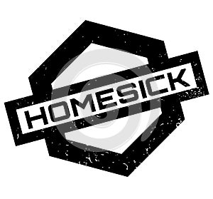 Homesick rubber stamp