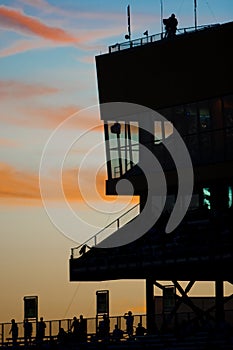 Homestead Miami Speedway in late evening sun photo