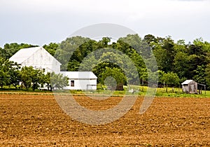 Homestead with Plowed Field