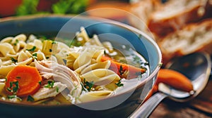 Homestyle Chicken Noodle Soup with Fresh Vegetable