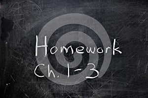 Homework on Chalkboard