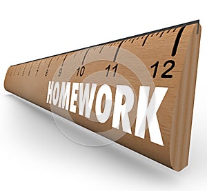 Homework Ruler Assignment Lesson Project for School photo