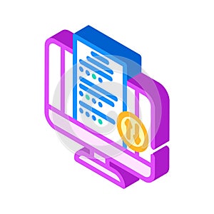 homework submission online learning platform isometric icon vector illustration photo