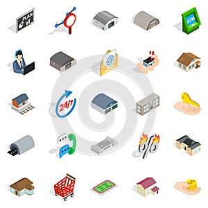 Homey icons set, isometric style