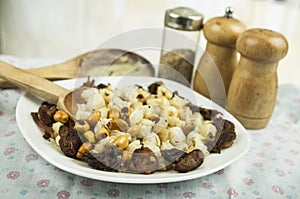 Hominy and toasted corn nuts traditional mote con photo