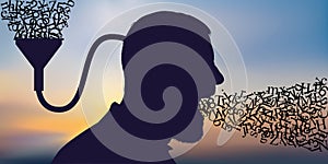 Concept of brainwashing and thought manipulation.