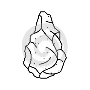 homo habilis tool human evolution line icon  illustration