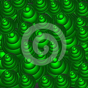 Homogeneous green circles appear in a wonderful background photo