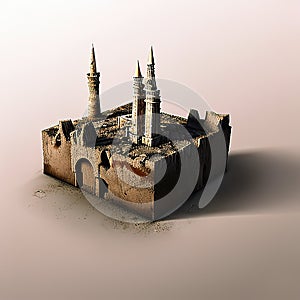 Homs, ?im?, Syria Microcity Model. Generative AI.