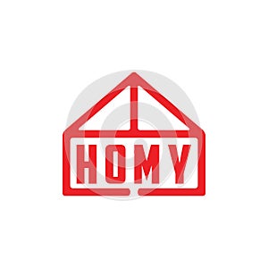 Homy shape simple decoration vector